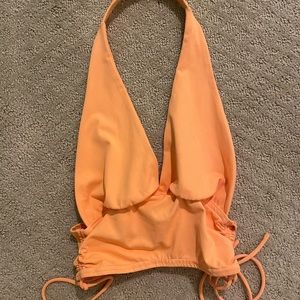 princess polly orange halter top size small